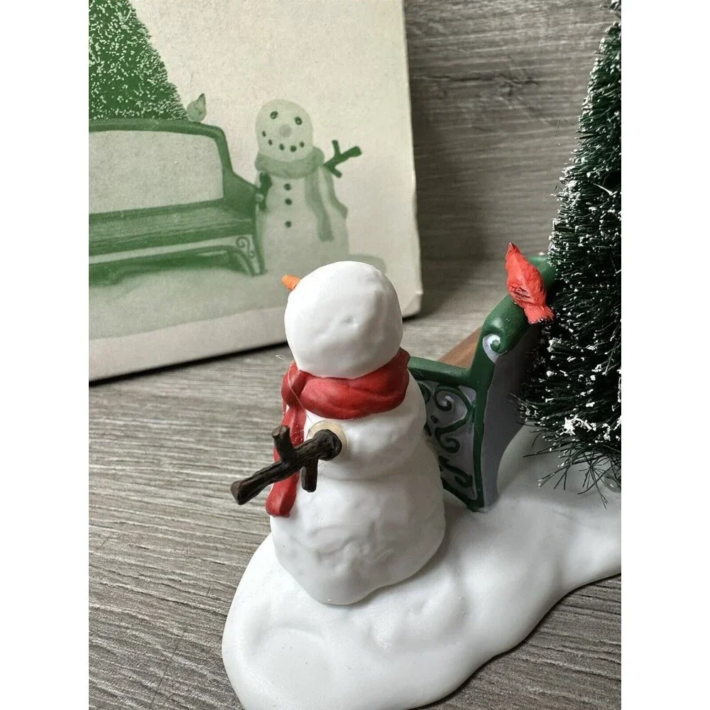Dept 56 #2211 Our Own Village Park Bench, Snowman, Christmas Village Crayon Soup